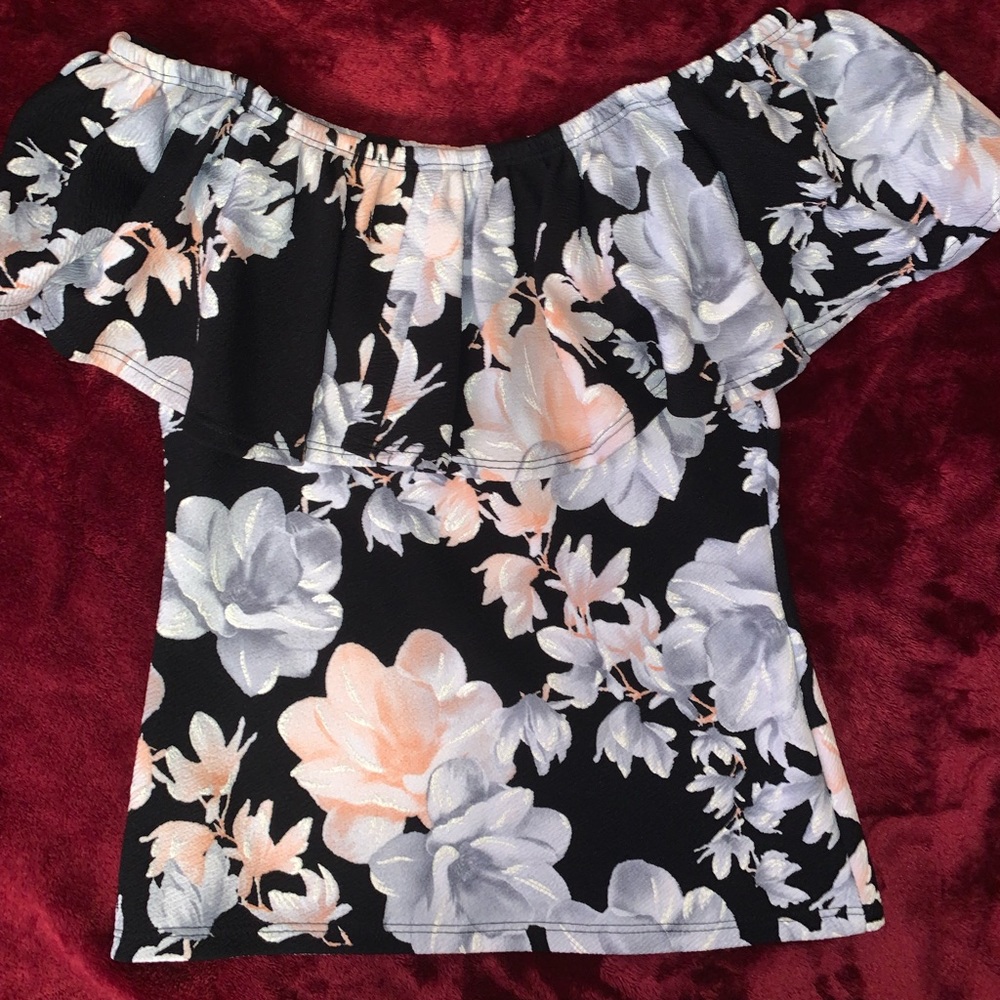 Floral off-the-shoulder top
